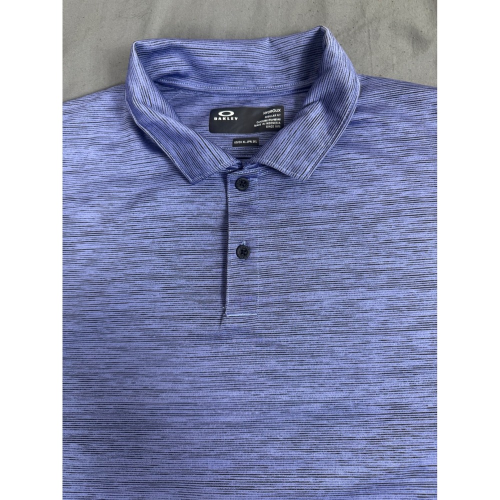 Oakley Hydrolix Mens‎ XL Purple Heather Space Dye Performance Golf Polo Shirt